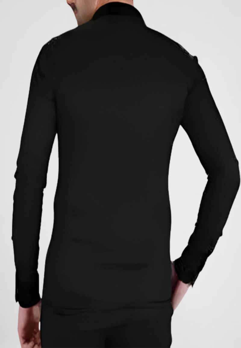 Men's casual stylish black shirt with brand logo