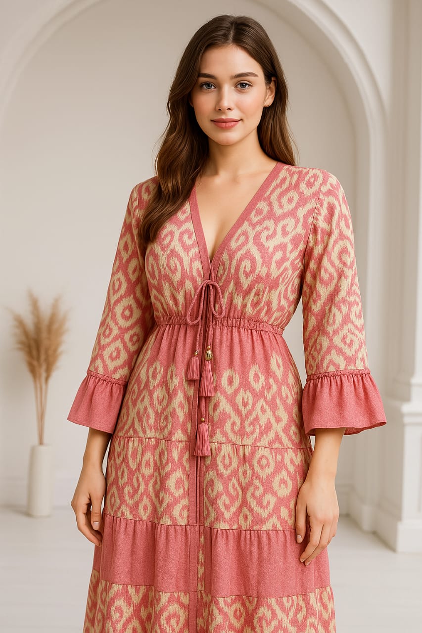 Long dress with wide sleeves