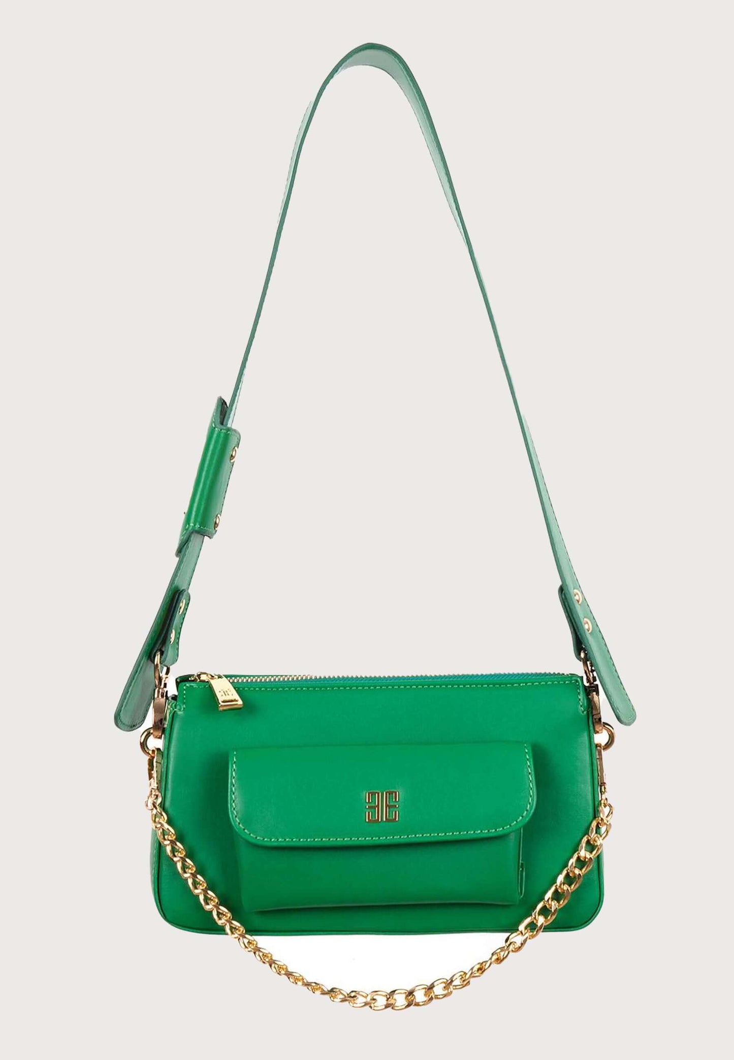 Women's handbag with gold chain