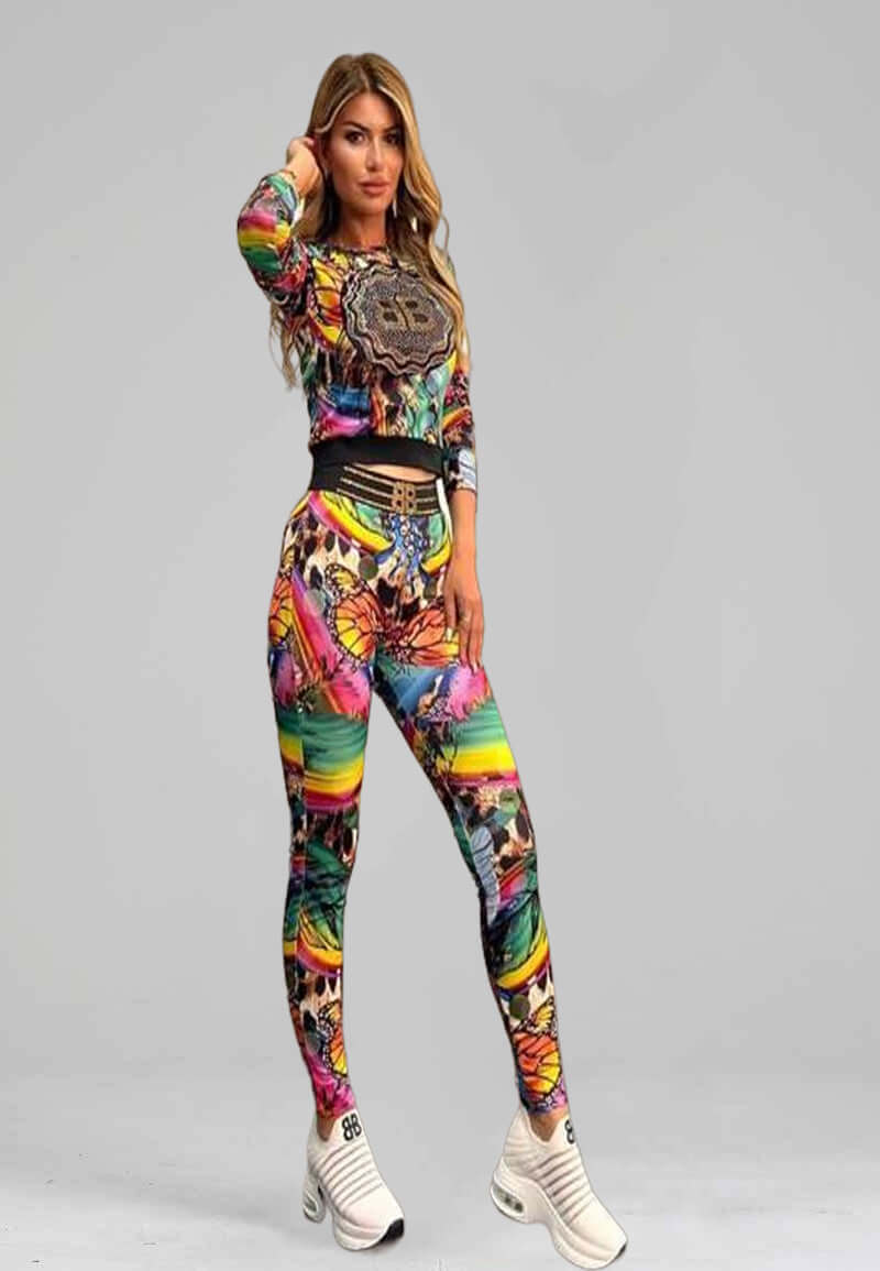 Women's colorful slim fit pajamas