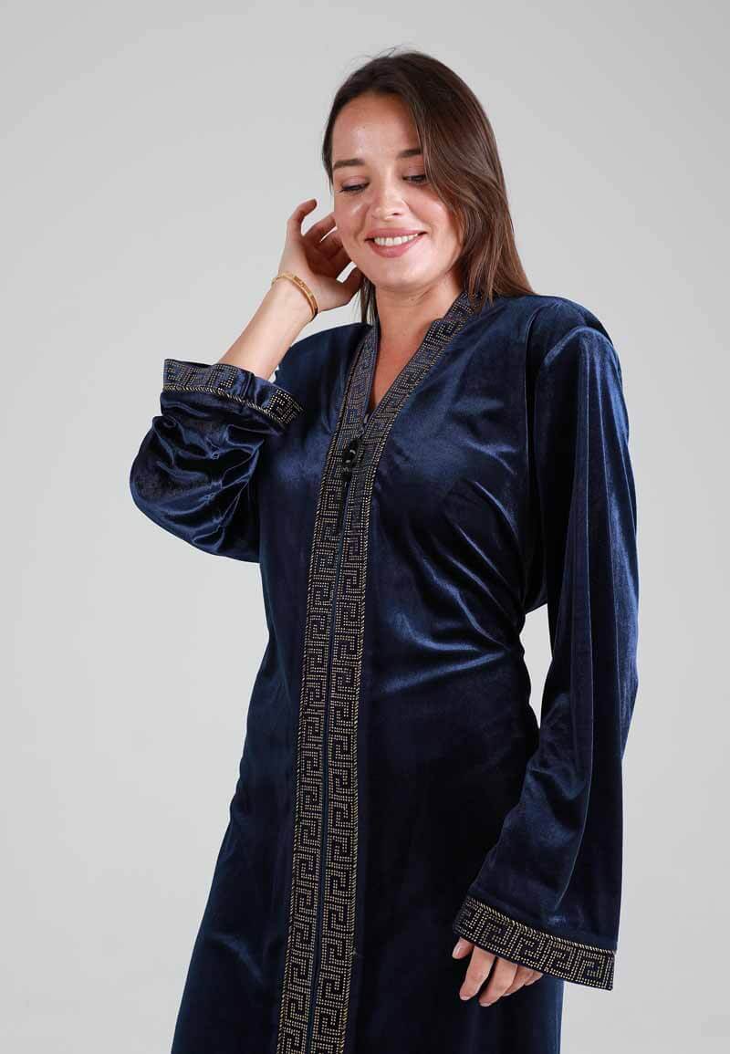 Women's long abaya with zipper