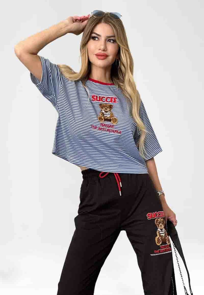 Women's Cotton Pajamas with Cute Chest Print