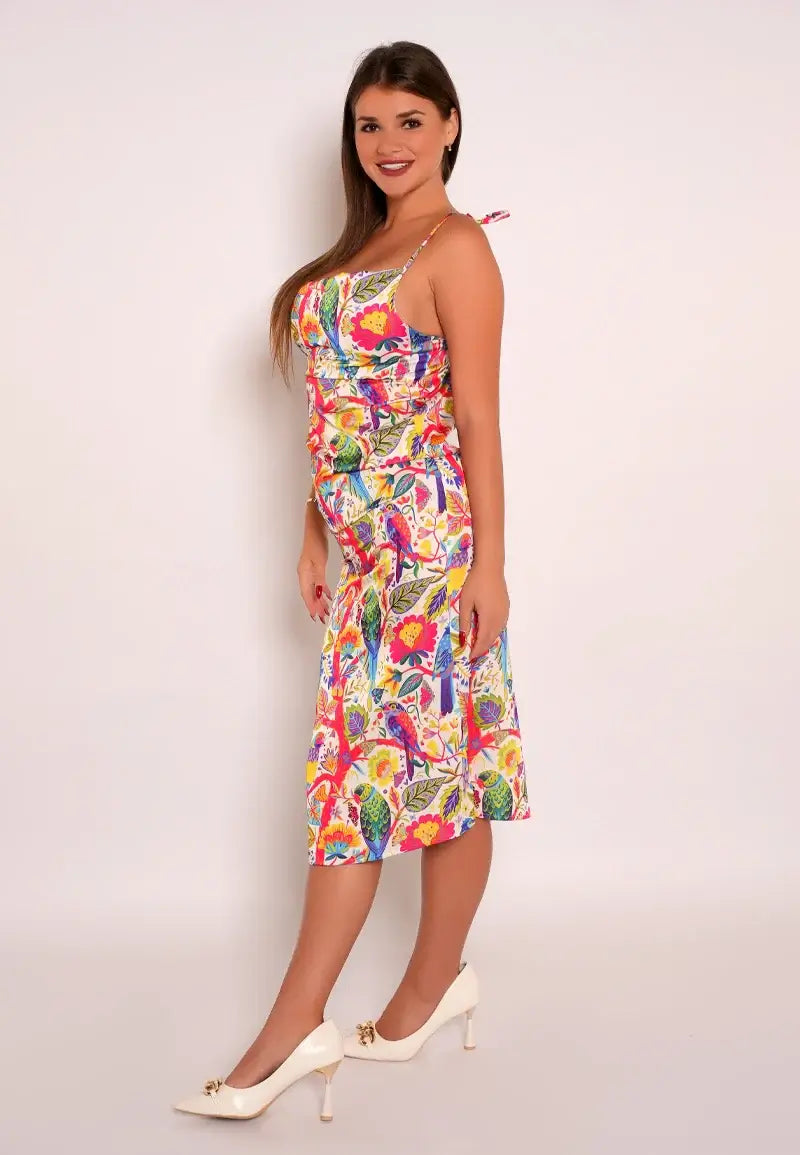 Summer Blossom The Enchanting Floral Midi Dress