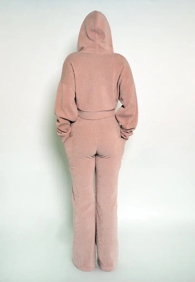 Women's Pajama Set Short Top with Pants in Pink