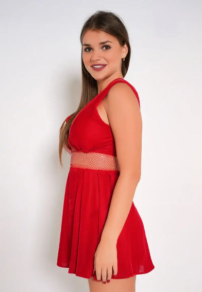 Short open chest dress
