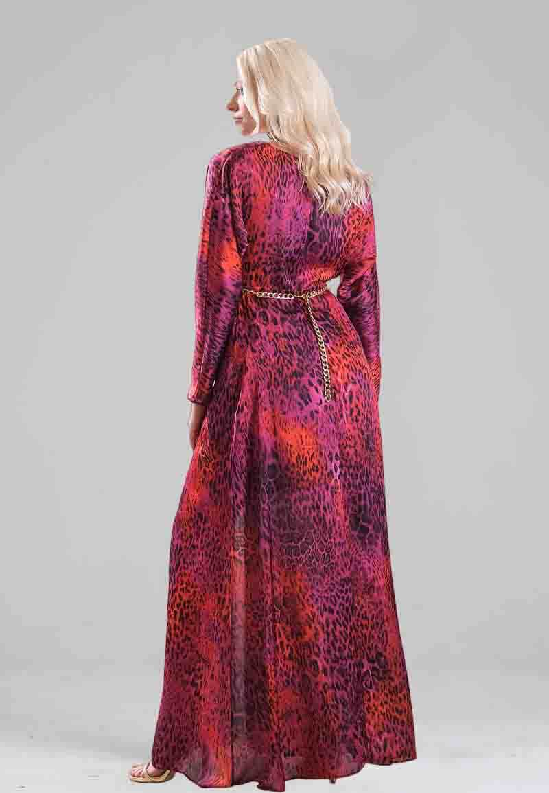 Long leopard print dress