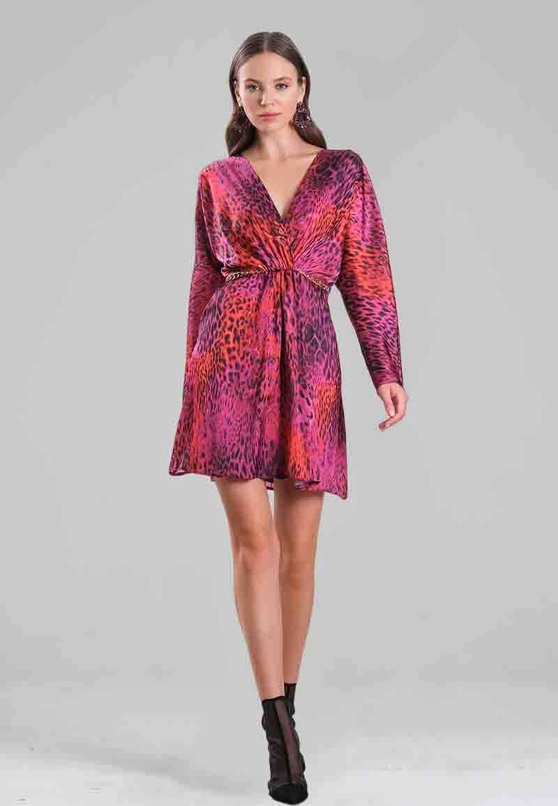 Radiant Cocktai Satin Mini Dress