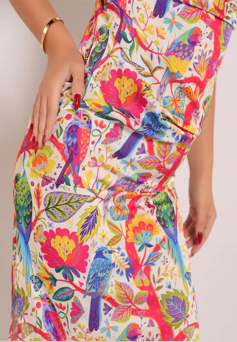 Summer Blossom The Enchanting Floral Midi Dress