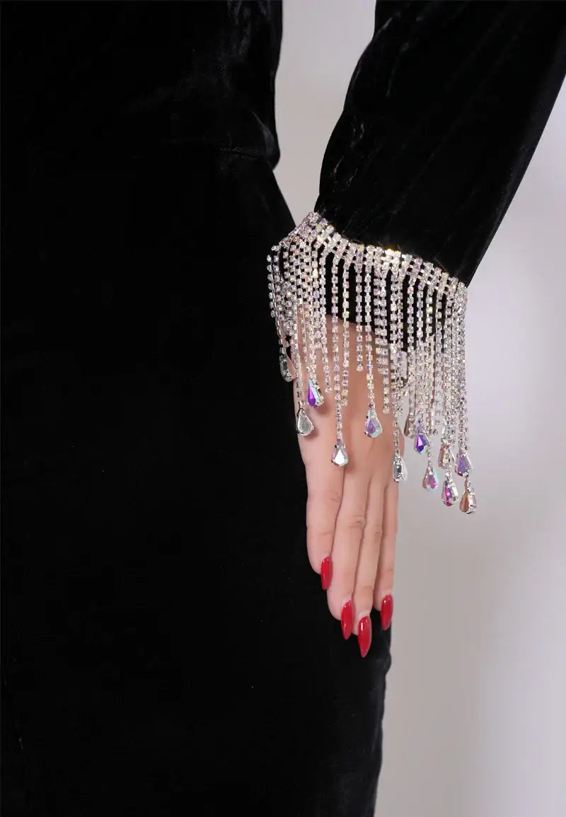 Black velvet dress