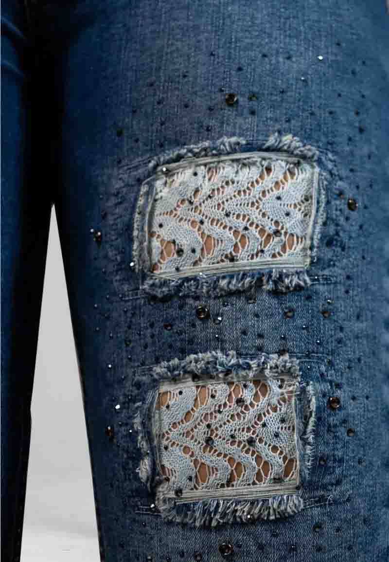 Women's jeans with modern design