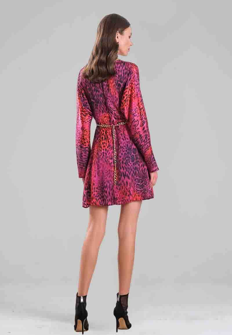 Radiant Cocktai Satin Mini Dress