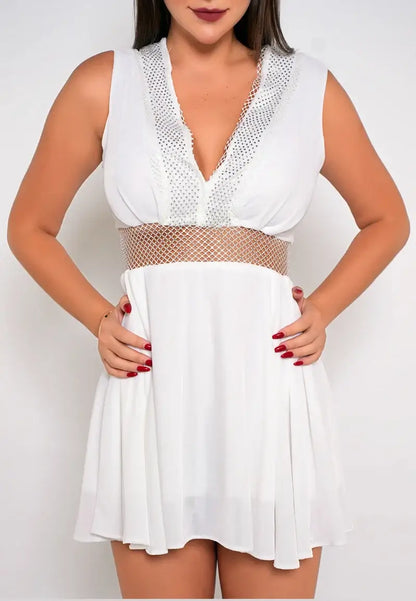 Short open chest dress
