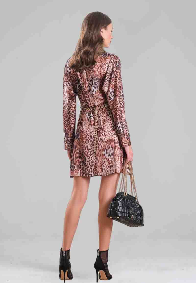 Radiant Cocktai Satin Mini Dress