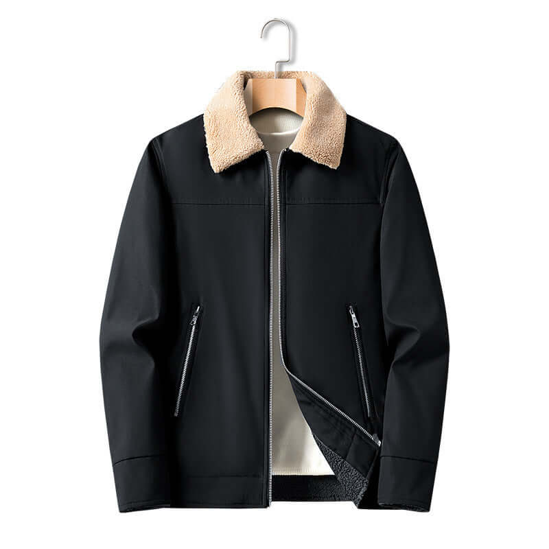 Men's Coat New Casual Fleece Jacket Stand Collar