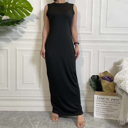 Muslim Fashion Bead Flare Sleeve Tie-neck Cardigan