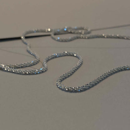 Italian Twist Sparkling Pure Necklace Plain Necklace