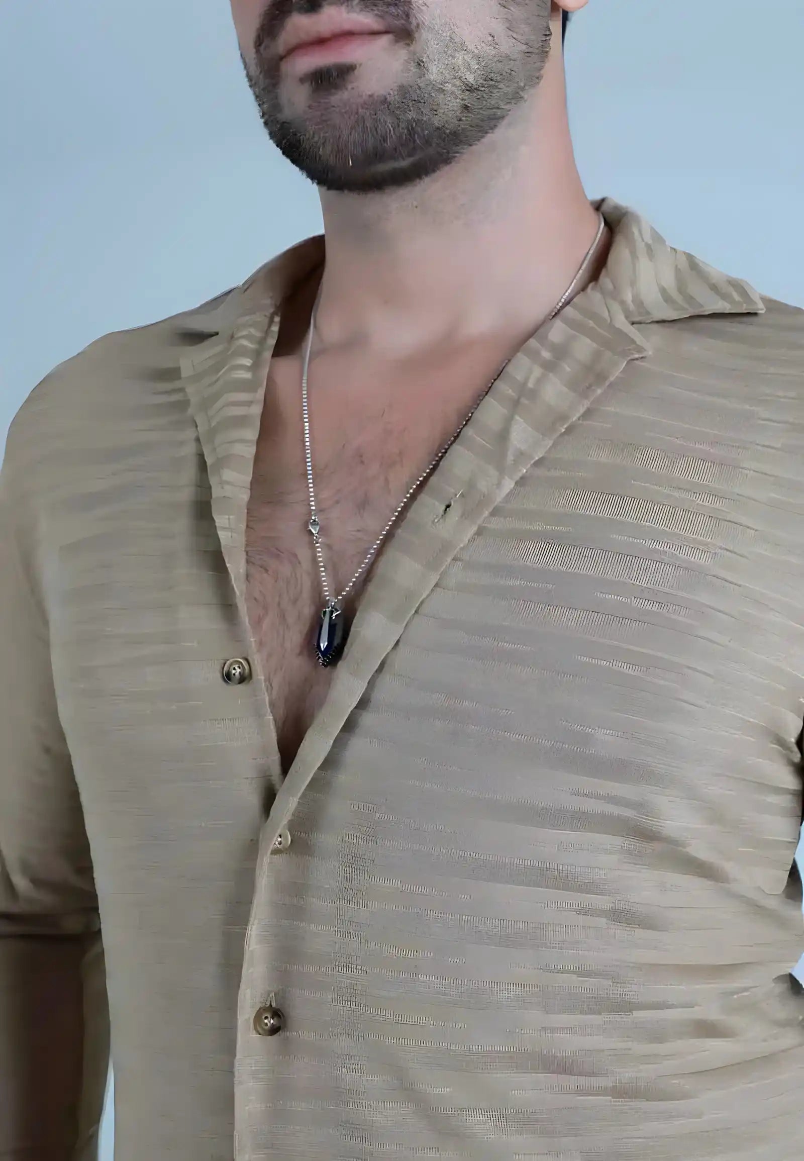 Classic Beige Full-Sleeve Shirt
