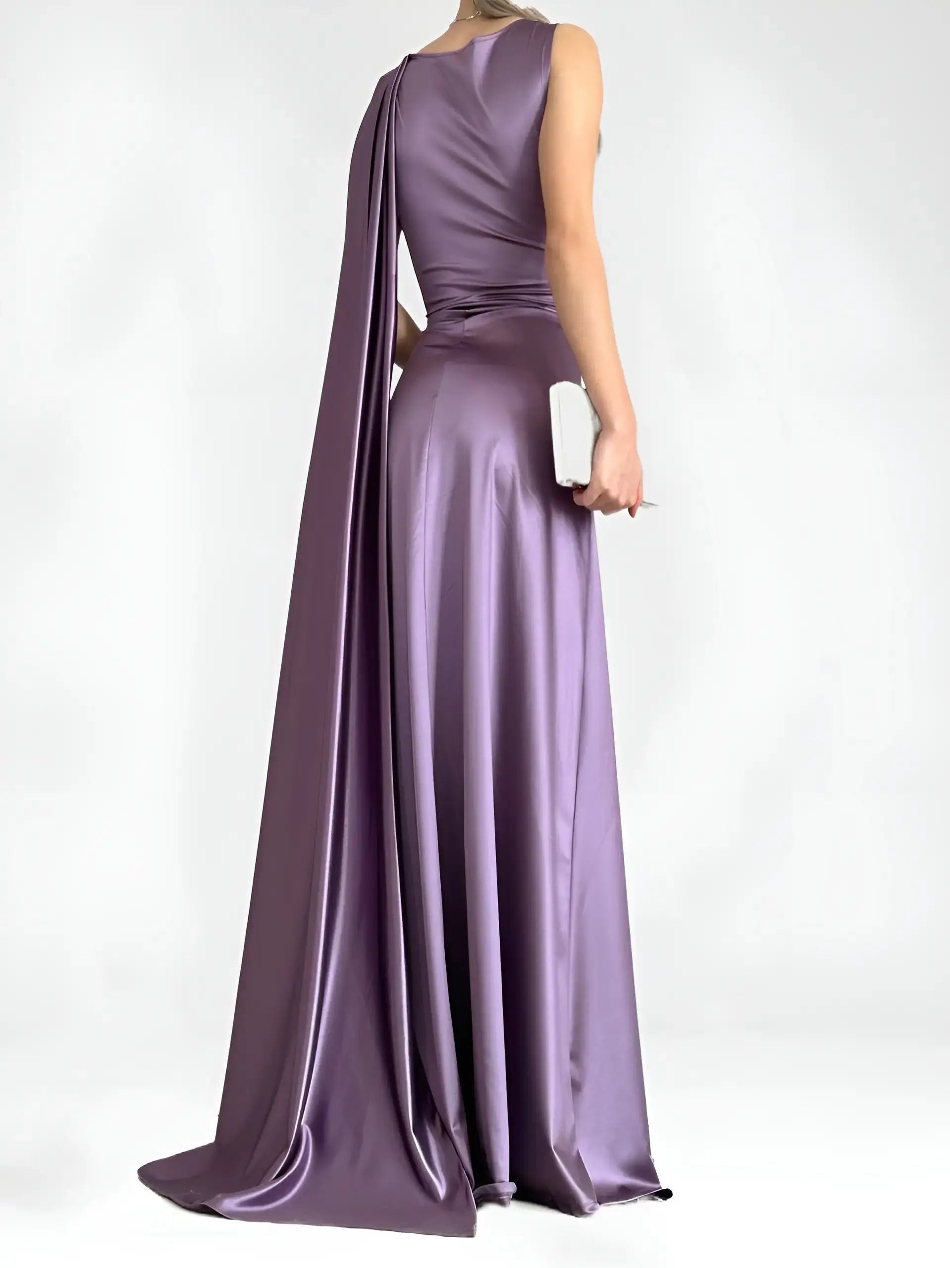 Women's Long Evening Dress with Leg Slit