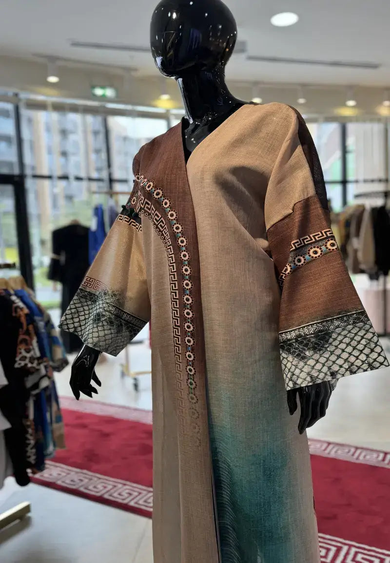 Women's abaya with soft colors